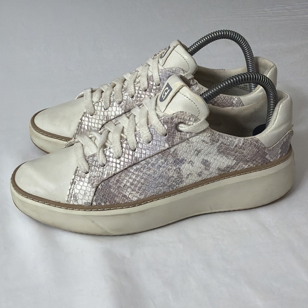 Cole Haan Grandpro Topspin‎ Shoes Womens 8 B White Snake Print Leather Sneakers